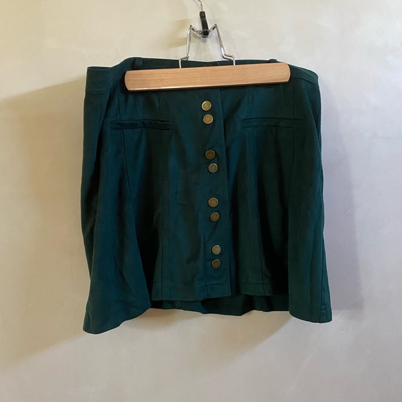 Suede Emerald Skirt - Picture 2 of 5